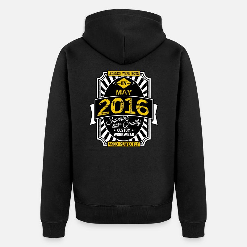 2016 MAI - Unisex Premium Bio Zip Hoodie - Schwarz