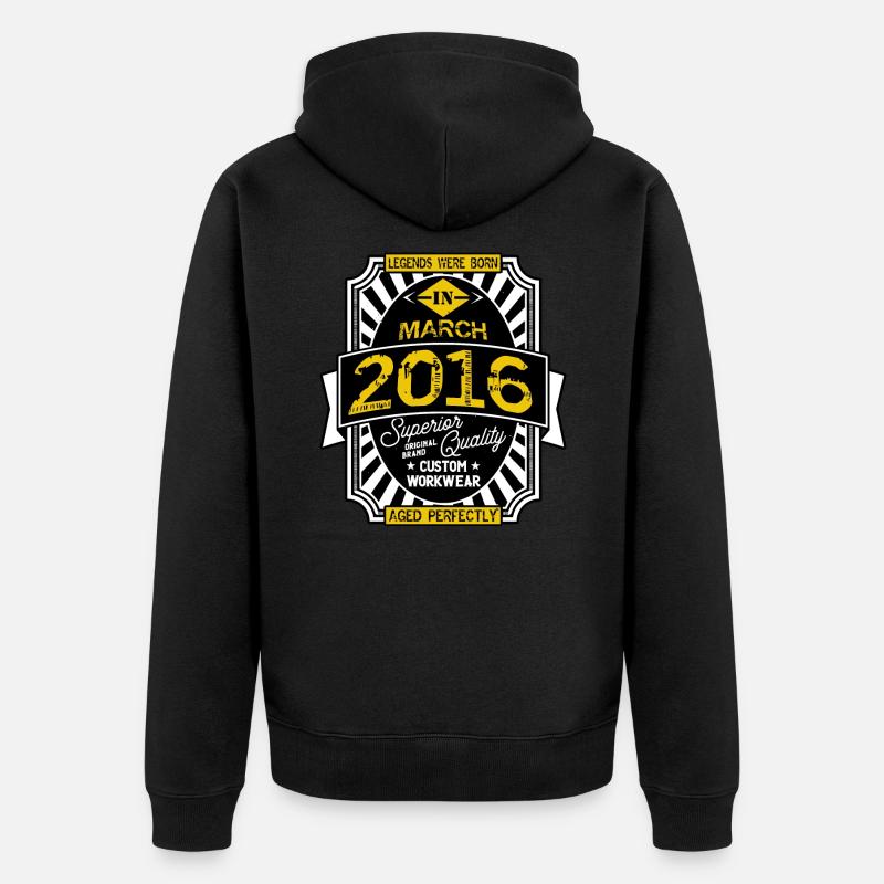2016 MARCH - Veste à capuche bio Premium Unisexe - noir