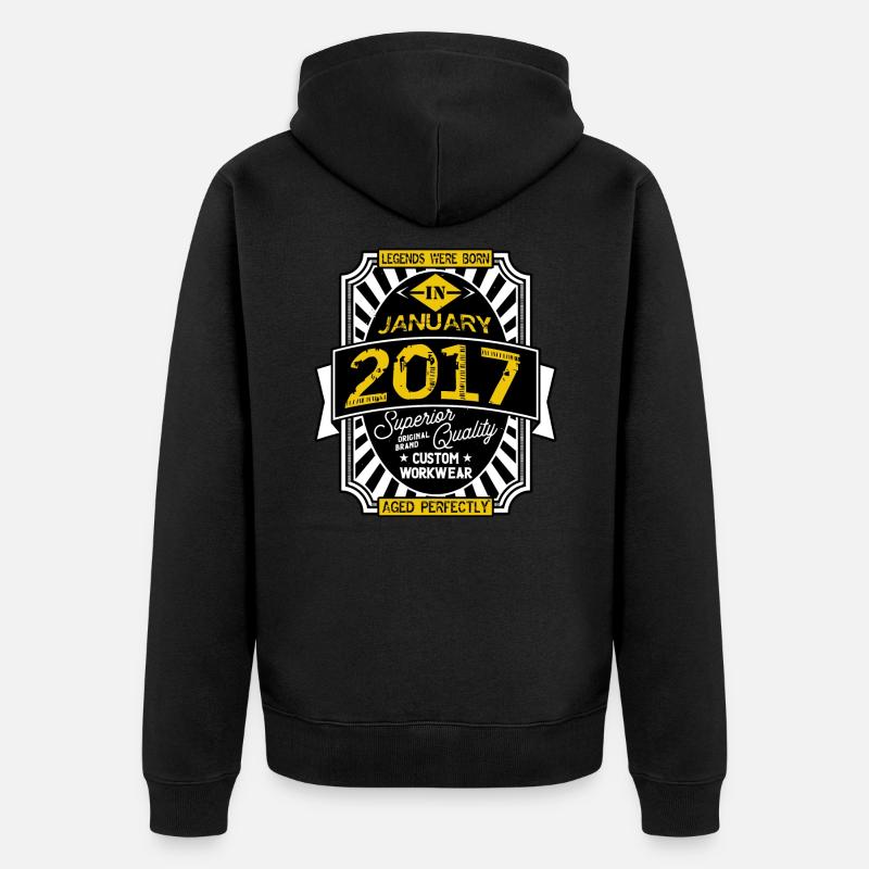 2017 JANUARY - Veste à capuche bio Premium Unisexe - noir