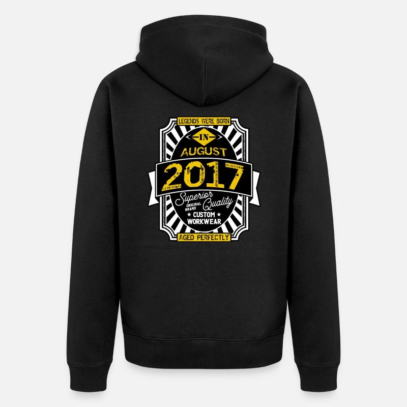 2017 AUGUST - Veste à capuche bio Premium Unisexe - noir