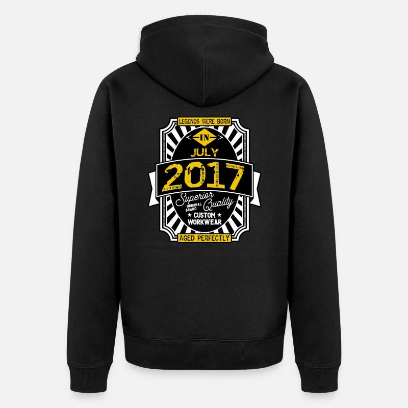 2017 JULY - Veste à capuche bio Premium Unisexe - noir