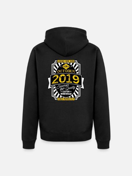 2019 OCTOBER - Veste à capuche bio Premium Unisexe - noir