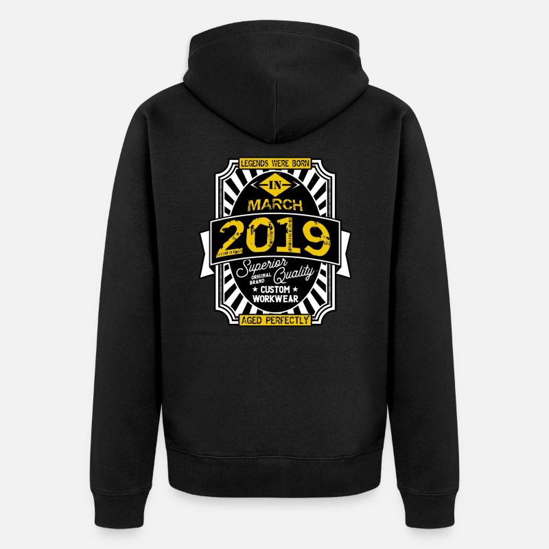 2019 MARCH - Veste à capuche bio Premium Unisexe - noir