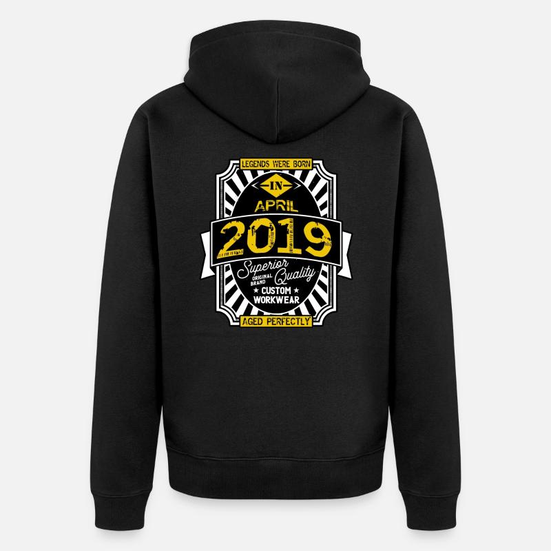 2019 APRIL - Veste à capuche bio Premium Unisexe - noir
