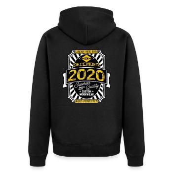 2020 DECEMBER - Veste à capuche bio Premium Unisexe - noir - Dos - Nico (187cm)