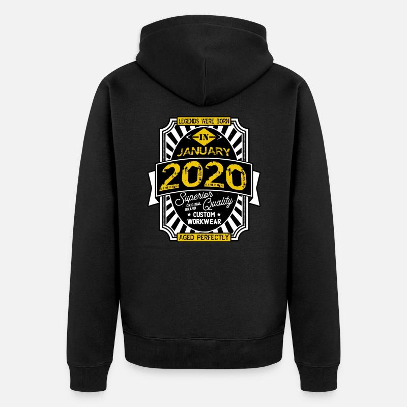2020 JANUARY - Veste à capuche bio Premium Unisexe - noir