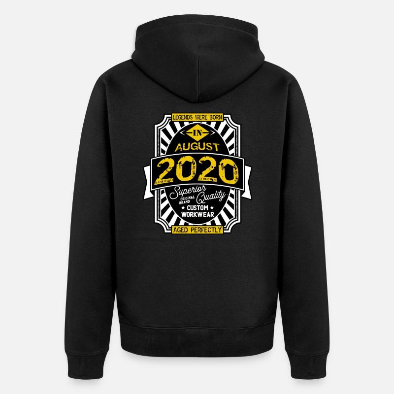 2020 AUGUST - Veste à capuche bio Premium Unisexe - noir