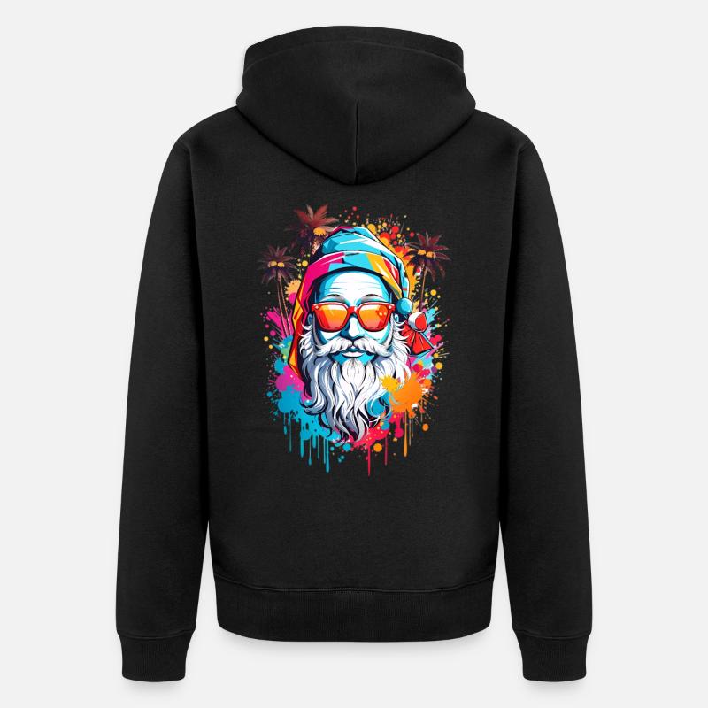 Père Noël cool - Veste à capuche bio Premium Unisexe - noir