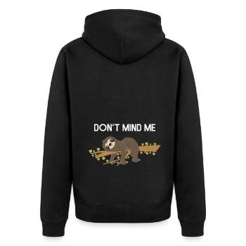 Sloth Lazy Cute Sloth Gift - Unisex Premium Organic Zip Hoodie - black - Back - Nico (187cm)