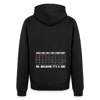Math gift nerd teacher math teacher math - Unisex Premium Organic Zip Hoodie - black - Back - Nico (187cm)