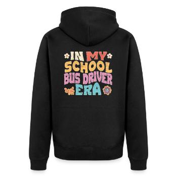 À l’époque des chauffeurs d’autobus scolaires - Veste à capuche bio Premium Unisexe - noir - Dos - Nico (187cm)