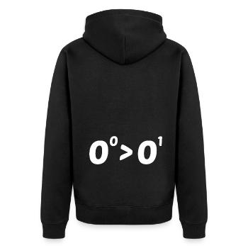 Math Gift Nerd Teacher Math Teacher Math - Unisex Premium Organic Zip Hoodie - black - Back - Nico (187cm)