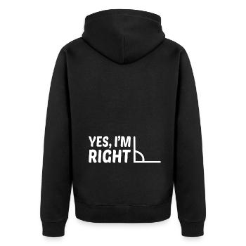 Math Gift Nerd Teacher Math Teacher Math - Unisex Premium Organic Zip Hoodie - black - Back - Nico (187cm)