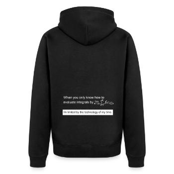 Math gift nerd teacher math teacher math - Unisex Premium Organic Zip Hoodie - black - Back - Nico (187cm)