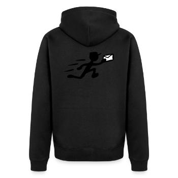 Postman Delivery Courier Postman Gift Idea - Unisex Premium Organic Zip Hoodie - black - Back - Nico (187cm)