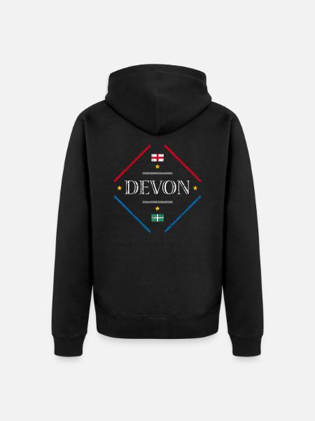 Devon England - Unisex Premium Bio Zip Hoodie - Schwarz
