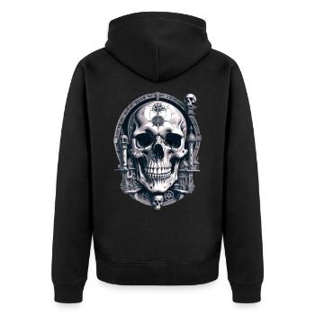 Crâne - Veste à capuche bio Premium Unisexe - noir - Dos - Nico (187cm)