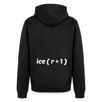 Math gift nerd teacher math teacher math - Unisex Premium Organic Zip Hoodie - black - Back - Nico (187cm)