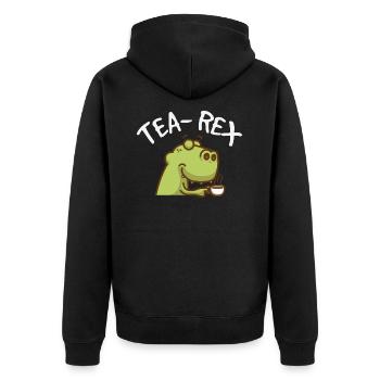 Thé Rex - Veste à capuche bio Premium Unisexe - noir - Dos - Nico (187cm)