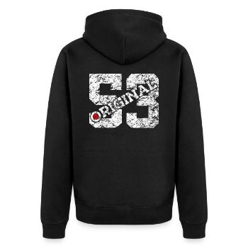 72ND BIRTHDAY 72 YEARS ORIGINAL 1953 - Unisex Premium Organic Zip Hoodie - black - Back - Nico (187cm)
