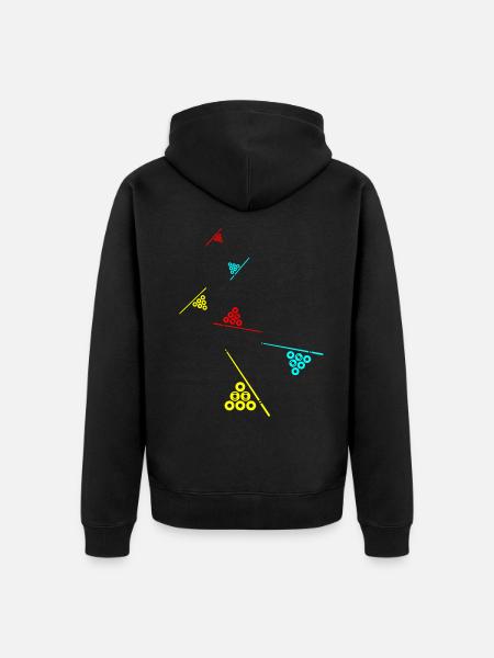 Billard symbol icon - Unisex Premium Bio Zip Hoodie - Schwarz