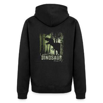 Je parle couramment les dinosaures! T-Rex Dino - Veste à capuche bio Premium Unisexe - noir - Dos - Nico (187cm)