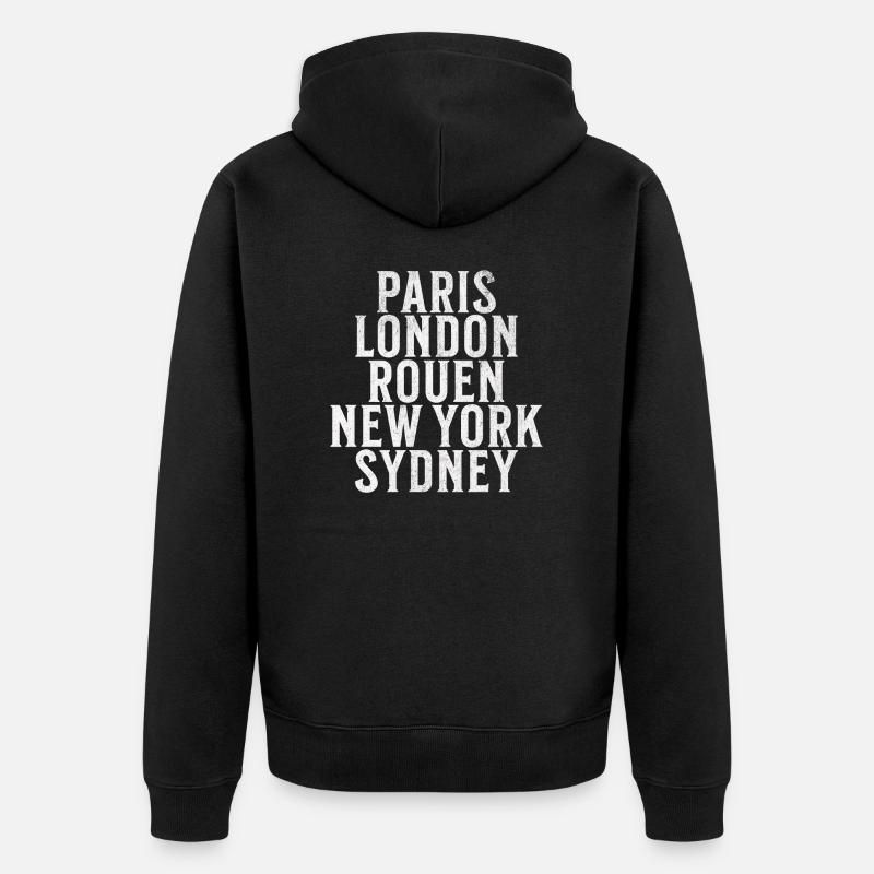 Rouen - Veste à capuche bio Premium Unisexe - noir