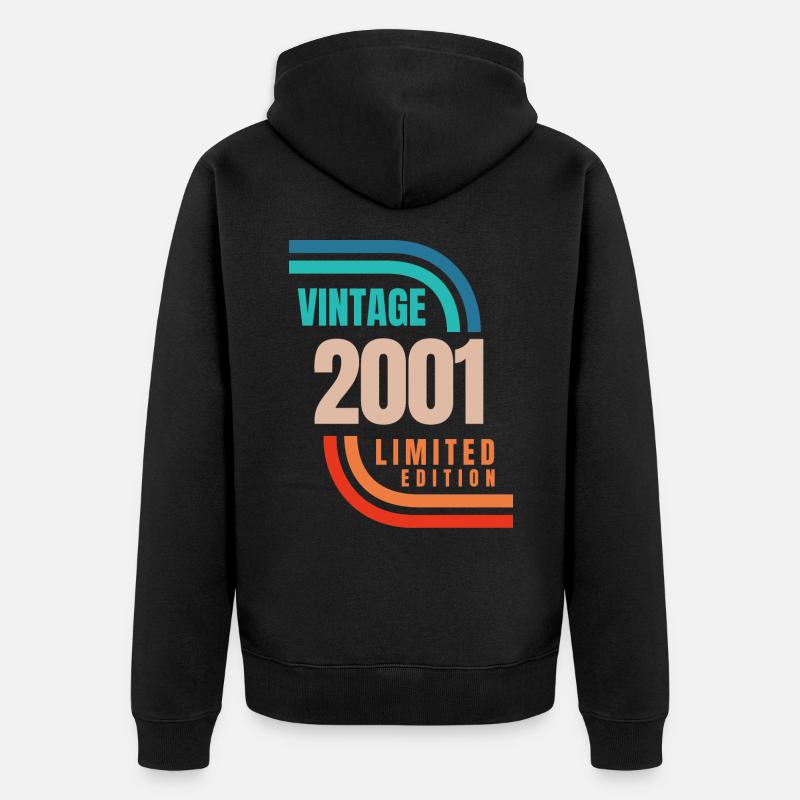 Édition limitée Millésime 2001 - Veste à capuche bio Premium Unisexe - noir