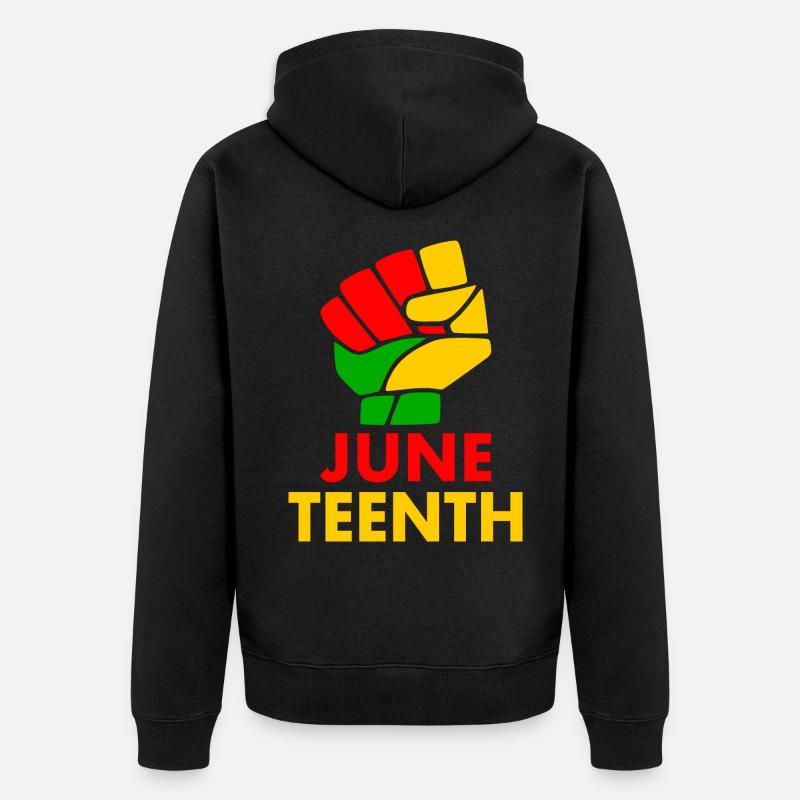 juneteenth - Veste à capuche bio Premium Unisexe - noir