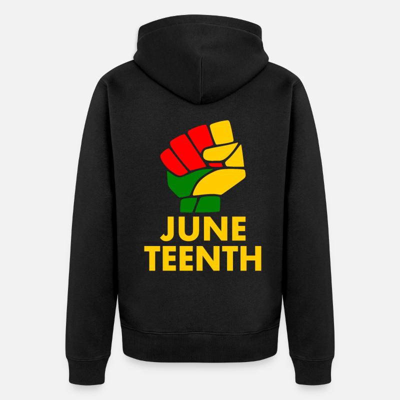 juneteenth - Veste à capuche bio Premium Unisexe - noir