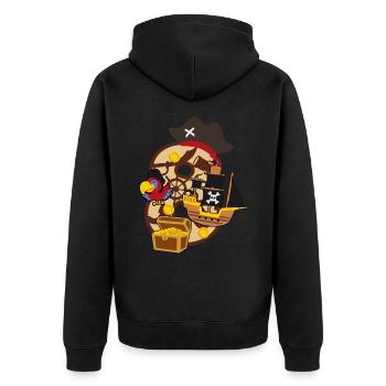 Fête pirate pour 8ème anniversaire numéro 8 - 8 ans - Veste à capuche bio Premium Unisexe - noir - Dos - Nico (187cm)