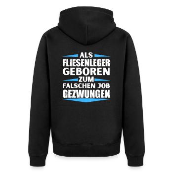 Tiler a décroché le mauvais emploi - Veste à capuche bio Premium Unisexe - noir - Dos - Nico (187cm)