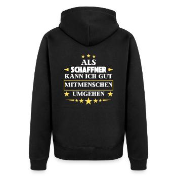 Traiter avec ses semblables en tant que chef d'orchestre. - Veste à capuche bio Premium Unisexe - noir - Dos - Nico (187cm)