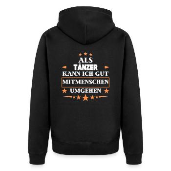 En tant que danseurs, ils traitent avec d’autres êtres humains. - Veste à capuche bio Premium Unisexe - noir - Dos - Nico (187cm)