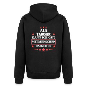 En tant que plongeurs, ils traitent avec d’autres êtres humains. - Veste à capuche bio Premium Unisexe - noir - Dos - Nico (187cm)