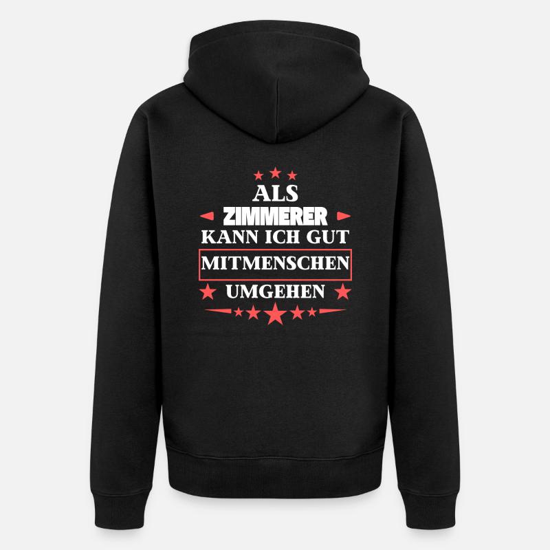 comme charpentiers. - Veste à capuche bio Premium Unisexe - noir