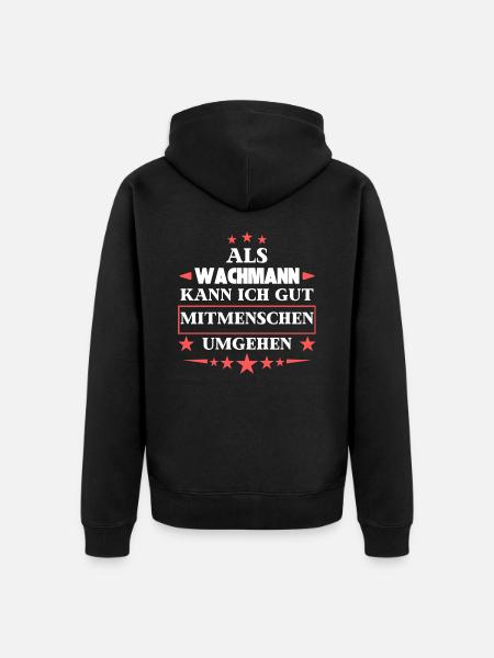 as a security guard. - Unisex Premium Organic Zip Hoodie - black