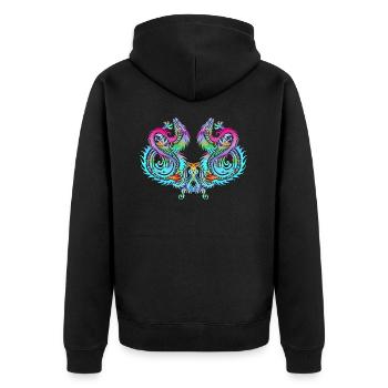Dragon Tribal - Veste à capuche bio Premium Unisexe - noir - Dos - Nico (187cm)
