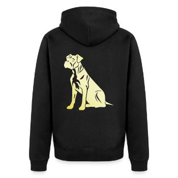 Silhouette de chien boxer - Veste à capuche bio Premium Unisexe - noir - Dos - Nico (187cm)