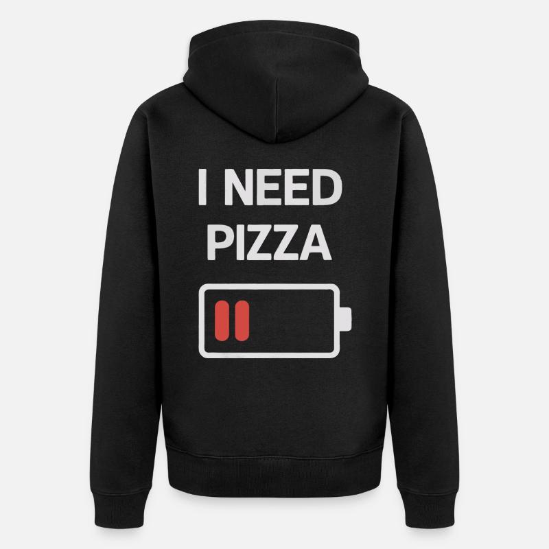 Pizza Italie Restauration rapide - Veste à capuche bio Premium Unisexe - noir