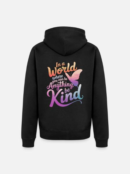 Schmetterling Monarchfalter Bunt Schmetterlinge - Unisex Premium Bio Zip Hoodie - Schwarz