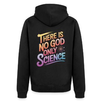 Athéisme, athée, anti-religion, agnostique - Veste à capuche bio Premium Unisexe - noir - Dos - Nico (187cm)