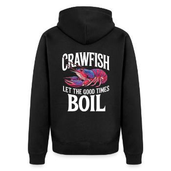 Homards, crabes, crevettes, fruits de mer - Veste à capuche bio Premium Unisexe - noir - Dos - Nico (187cm)
