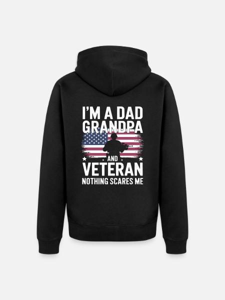 Veteran Military Soldier - Unisex Premium Organic Zip Hoodie - black