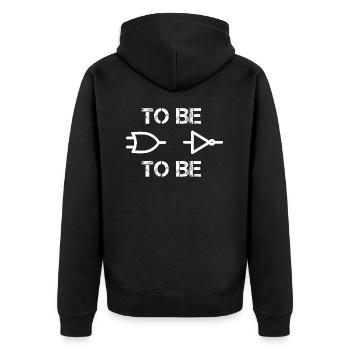 Circuit logique Électrotechnique - Veste à capuche bio Premium Unisexe - noir - Dos - Nico (187cm)