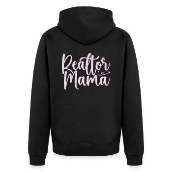 Realtor Mama - Veste à capuche bio Premium Unisexe - noir - Dos - Nico (187cm)