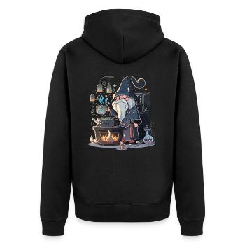 The Master Chef wizard - Unisex Premium Organic Zip Hoodie - black - Back - Nico (187cm)