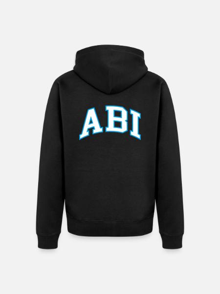 ABI - Unisex Premium Bio Zip Hoodie - Schwarz
