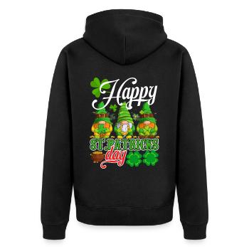 St Paddy’s St Patricksday St Patrick Day - Veste à capuche bio Premium Unisexe - noir - Dos - Nico (187cm)
