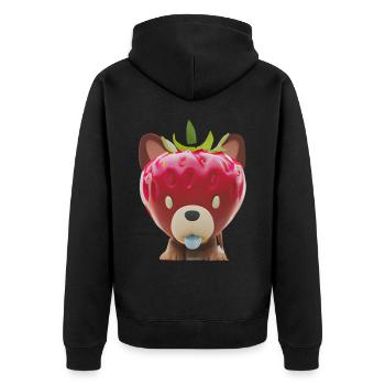 Chien fraise - Veste à capuche bio Premium Unisexe - noir - Dos - Nico (187cm)